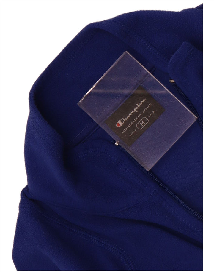 Champion Womens Zip Fleece Jumper UK 12 Medium Blue