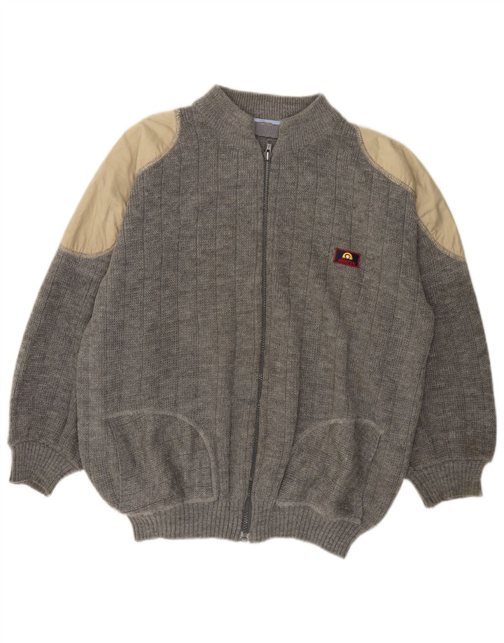 Γυναικείο πουλόβερ VINTAGE Ζακέτα UK 18 XL Γκρι Colourblock