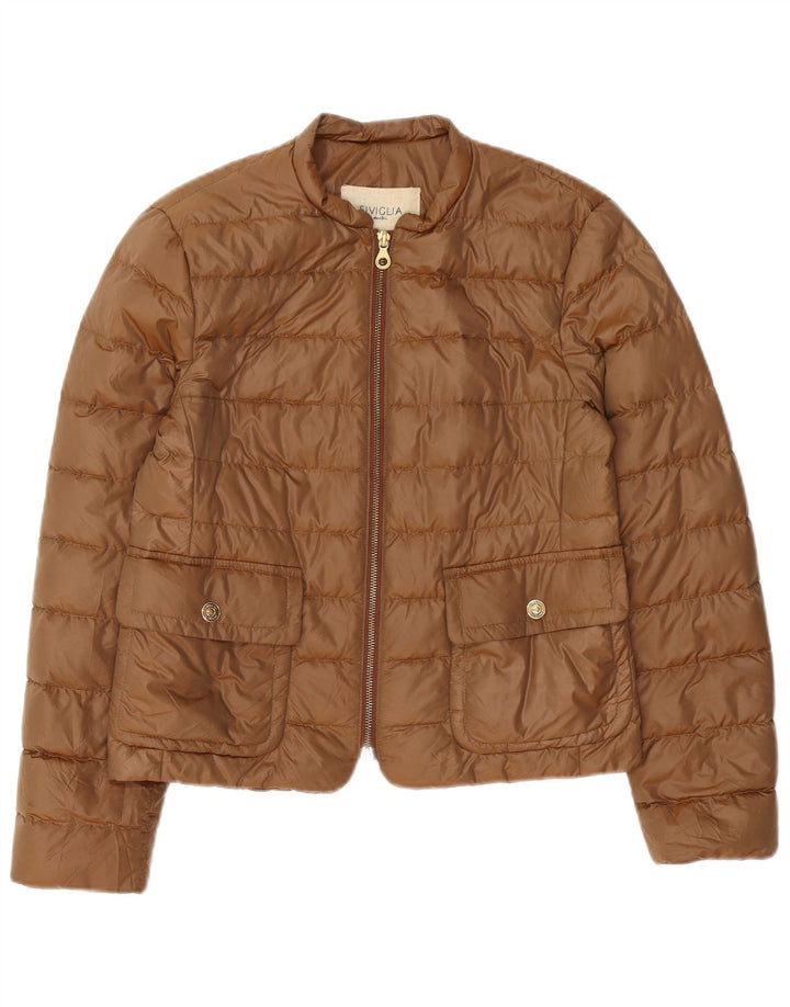 SIVIGLIA Γυναικείο μπουφάν με επένδυση IT 40 Small Brown Polyamide