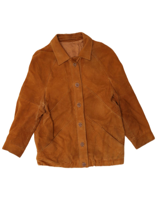 Vintage Γυναικείο Suede Jacket UK 12 Medium Beige