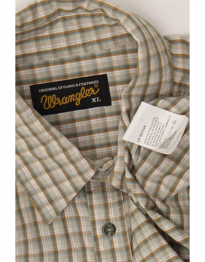 Ανδρικό πουκάμισο Wrangler XL Beige Check Cotton