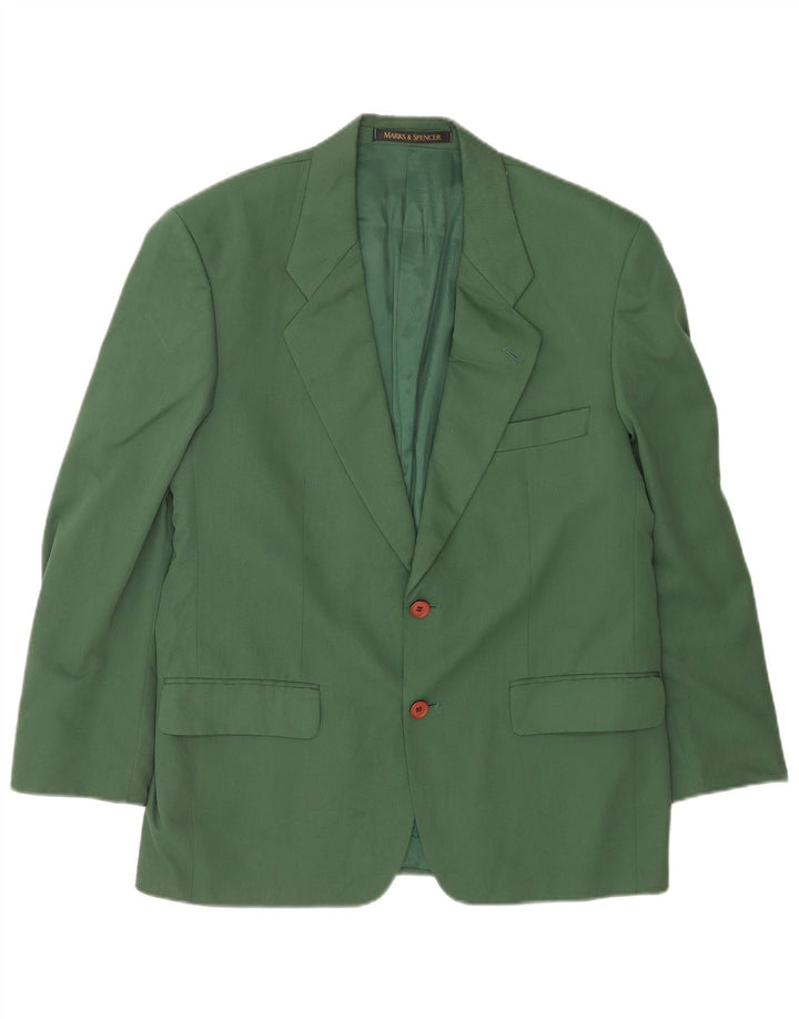 Marks & Spencer Ανδρικό μπουφάν blazer UK 40 μεσαίου πράσινου πολυεστέρα