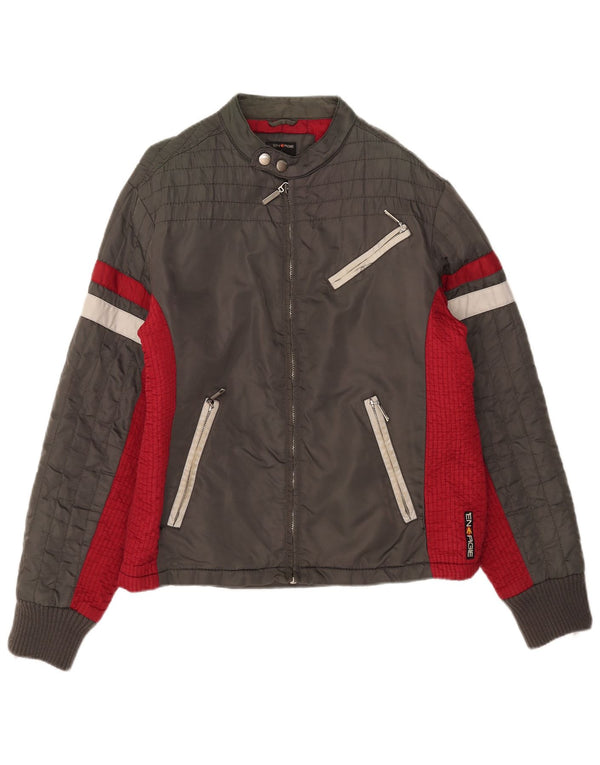 Ανδρικό μπουφάν Energie Bomber UK 40 Large Grey Colourblock