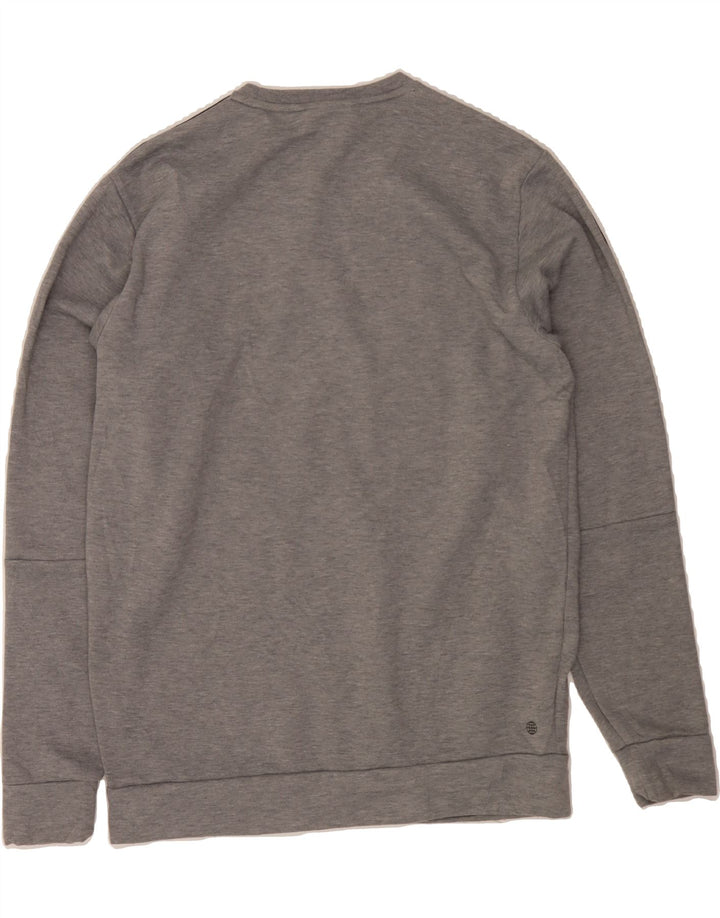 ADIDAS Mens Sweatshirt Jumper Medium Grey Polyester Vintage Adidas and Second-Hand Adidas from Messina Hembry 
