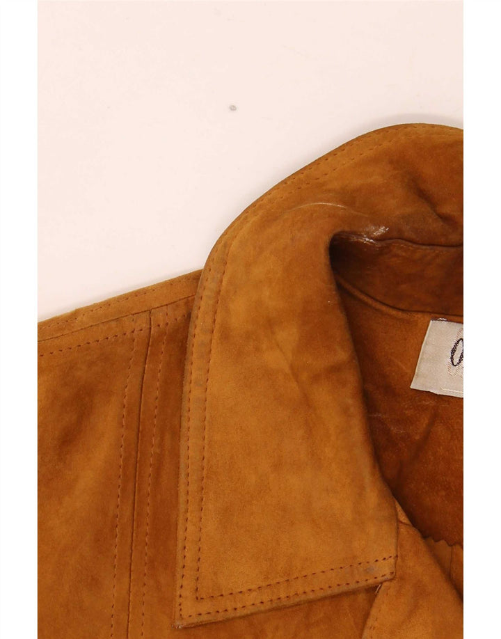 Vintage Γυναικείο Σαββατοκύριακο Suede Jacket IT 42 Medium Beige Leather