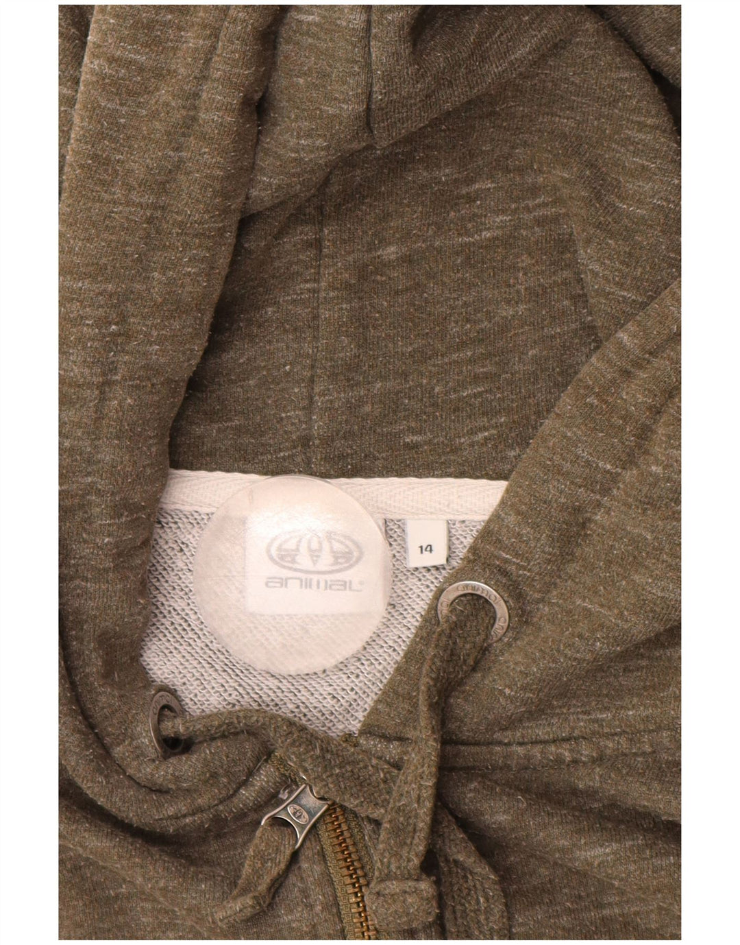 Γυναικείο πουλόβερ με κουκούλα ANIMAL UK 14 Μεγάλο χακί από βαμβάκι