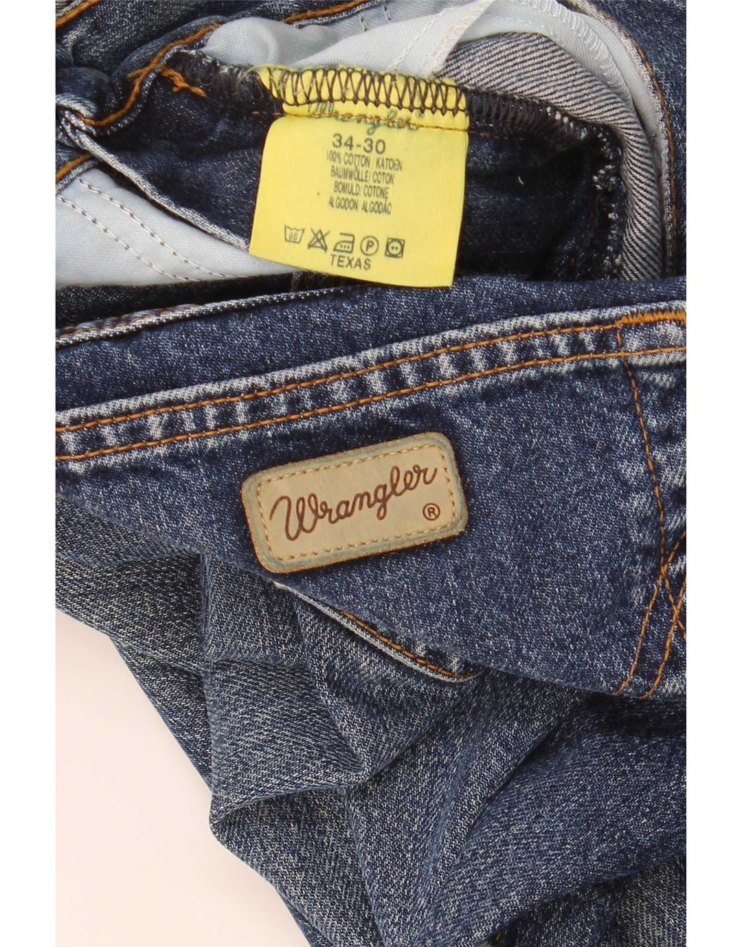 Ανδρικό τζιν Wrangler ίσιο W34 L30 Μπλε βαμβακερό