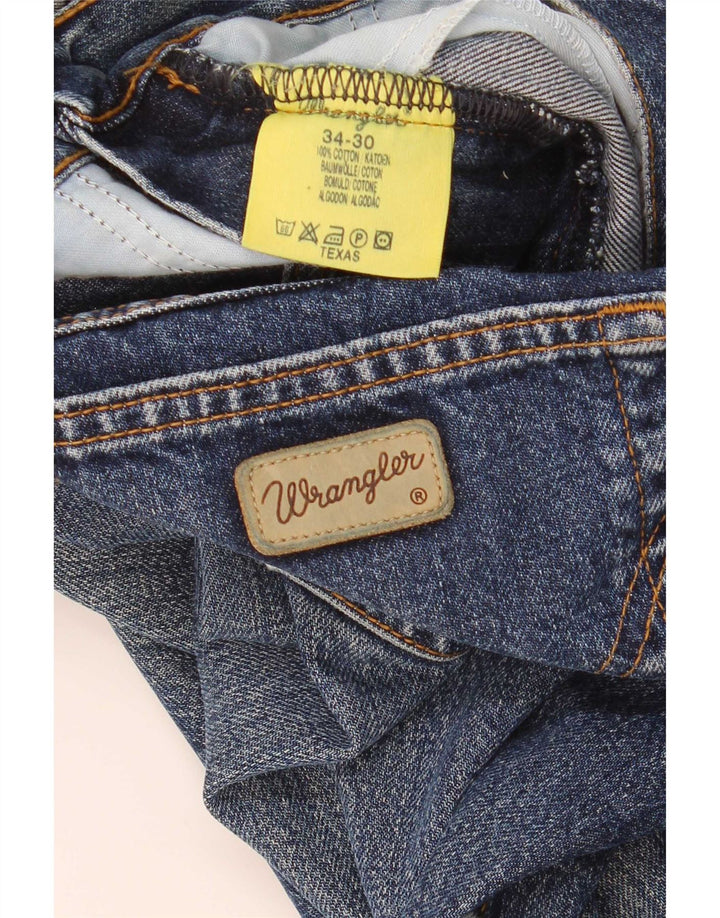 Ανδρικό τζιν Wrangler ίσιο W34 L30 Μπλε βαμβακερό