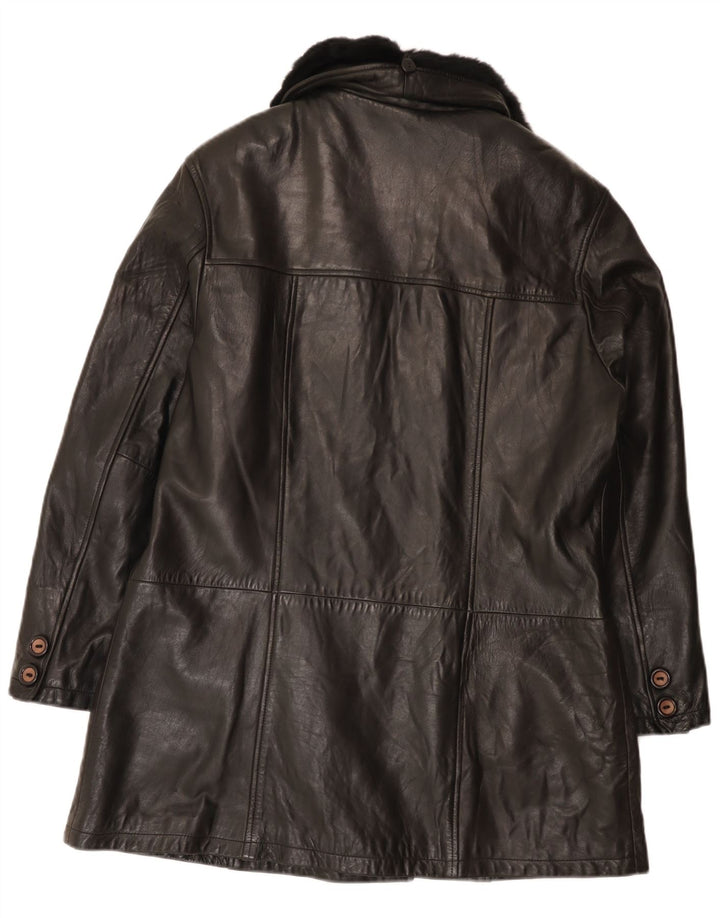 Zaffers Γυναικείο Δερμάτινο Παλτό IT 42 Medium Black Leather