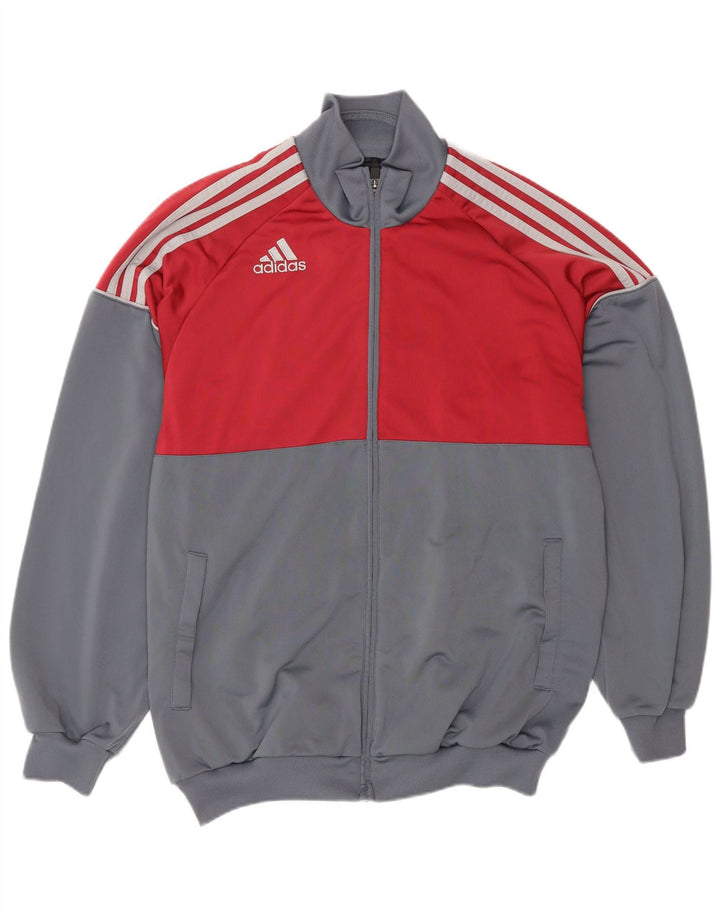 Ανδρική φόρμα Adidas Top Jacket UK 38/40 Medium Grey Colorblock Polyester