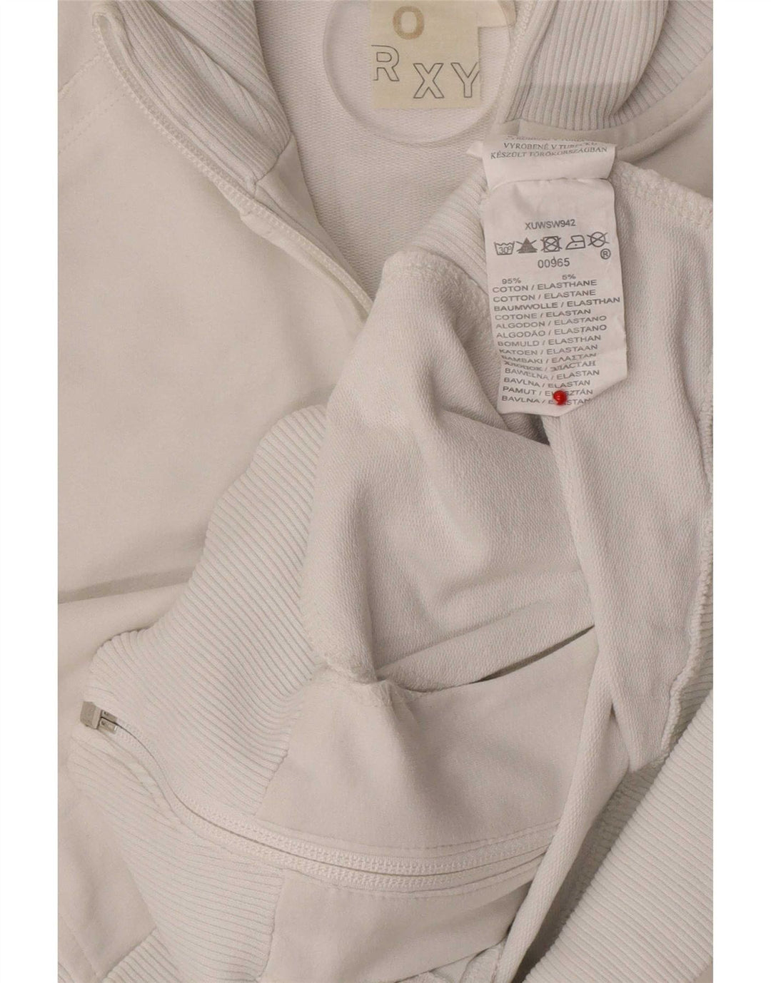 Γυναικεία φόρμα Roxy Graphic Top Jacket UK 8 Small White Cotton