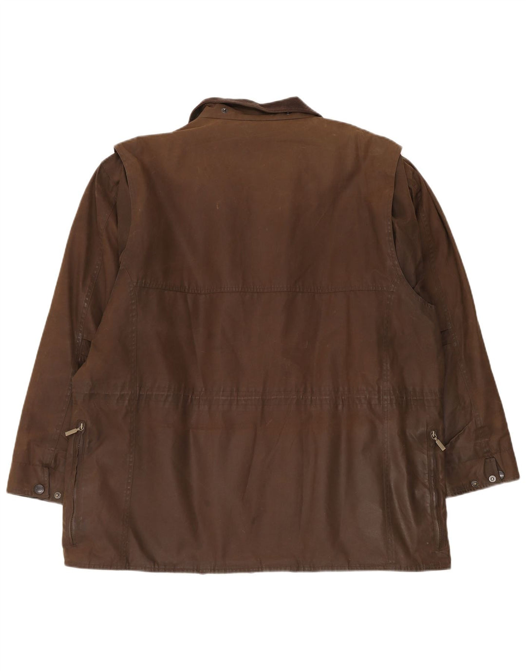 BARBOUR Ανδρικό κερωμένο βαμβακερό μπουφάν UK 42 XL καφέ πολυουρεθάνης