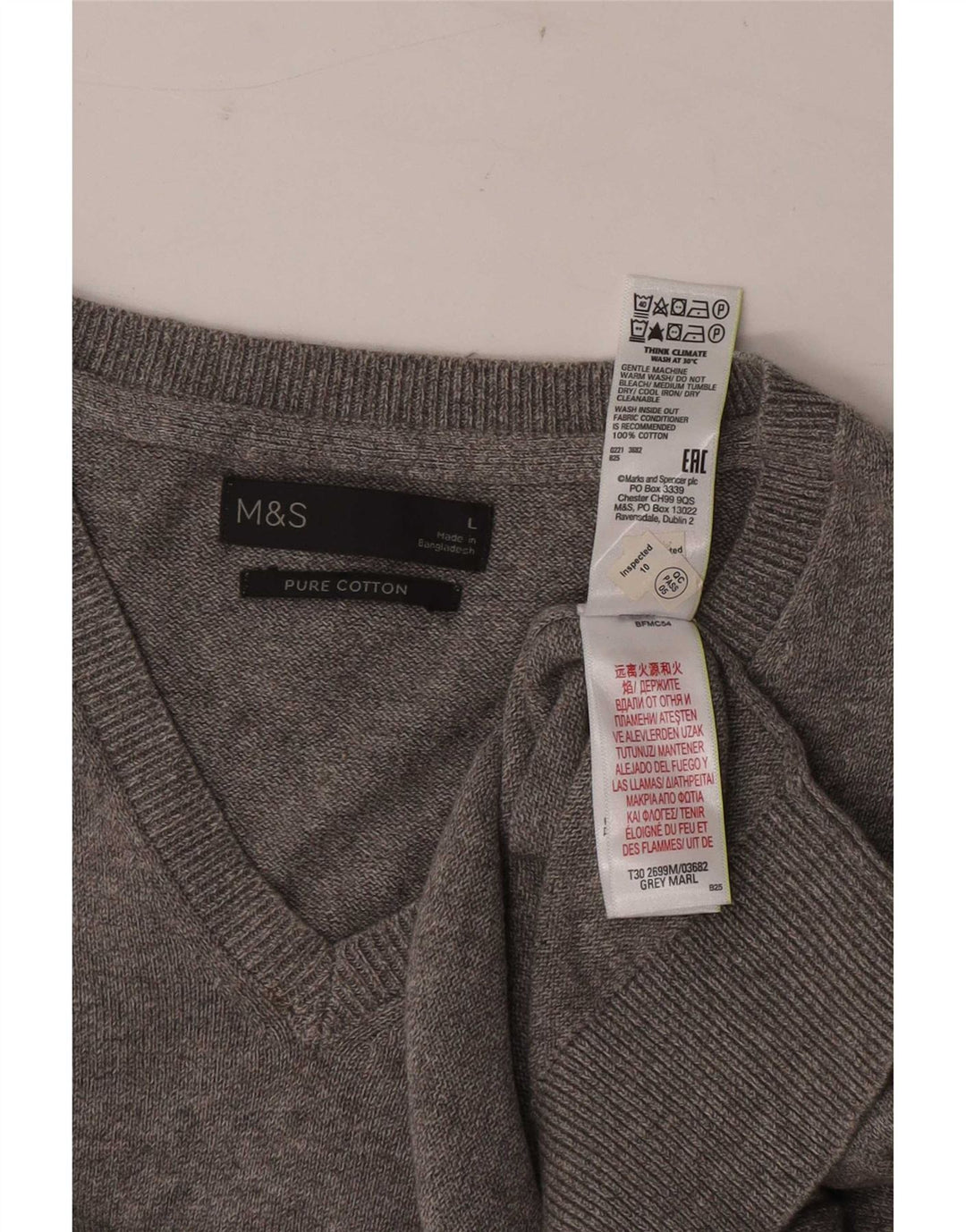 Marks & Spencer Ανδρικό γιλέκο Tank Top Μεγάλο γκρι βαμβακερό
