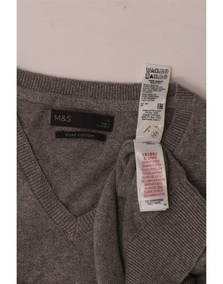 Marks & Spencer Ανδρικό γιλέκο Tank Top Μεγάλο γκρι βαμβακερό