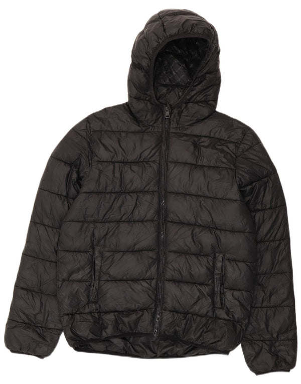 Champion Boys Hooded Jacket 15-16 Years 2XL Black Polyester