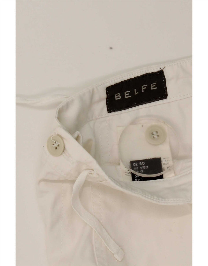 Ανδρικό σορτς Chino Belfe W30, μεσαίο λευκό βαμβακερό