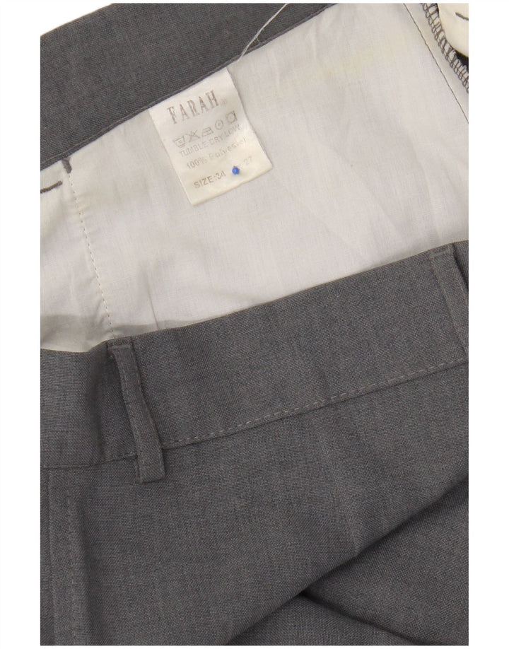 Farah Ανδρικό ίσιο casual παντελόνι W34 L27 Γκρι πολυεστέρας