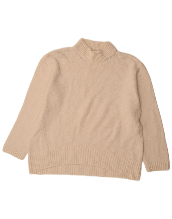 Massimo Dutti Γυναικείο πουλόβερ με λαιμό χελώνα UK 16 Large Off White