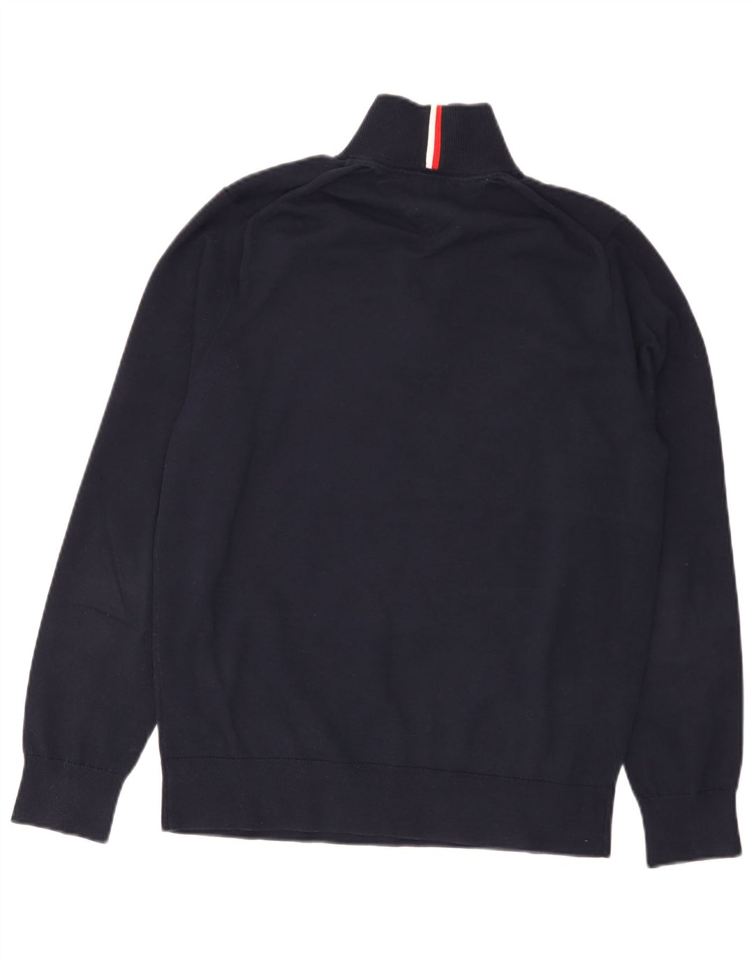 Ανδρικό πουλόβερ με φερμουάρ Tommy Hilfiger, βαμβακερό, μεσαίο ναυτικό