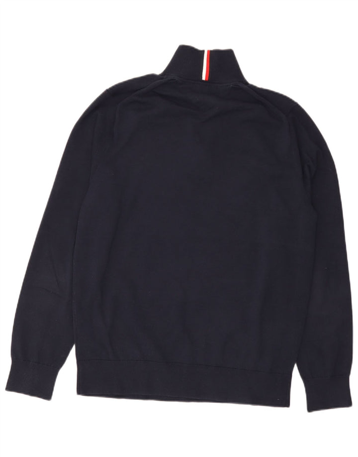 Ανδρικό πουλόβερ με φερμουάρ Tommy Hilfiger, βαμβακερό, μεσαίο ναυτικό