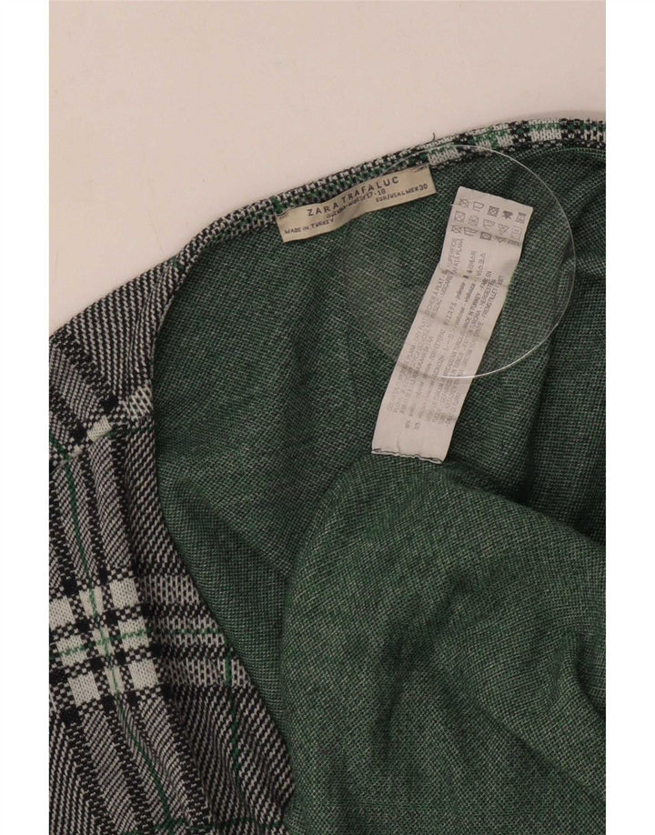 Zara Γυναικείο φόρεμα Wrap UK 14 Μεγάλο πράσινο καρό πολυεστέρα