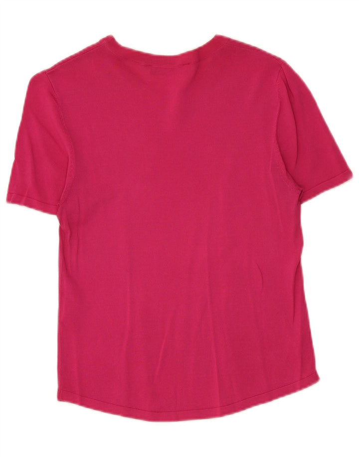 Zara Γυναικείο T-Shirt Top UK 12 Medium Pink Viscose
