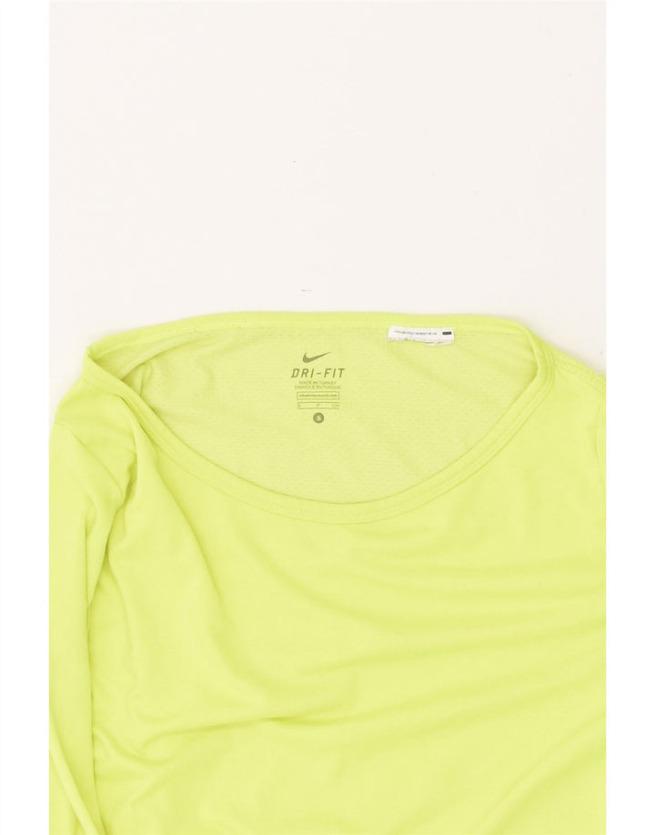 NIKE Γυναικείο Dri Fit Μακρυμάνικο UK 10 Μικρός Πράσινος Πολυεστέρας