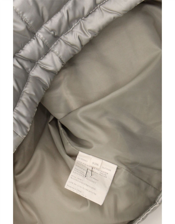 LAURA BIAGIOTTI Girls Padded Jacket 9-10 Years Grey Polyester Vintage Laura Biagiotti and Second-Hand Laura Biagiotti from Messina Hembry 