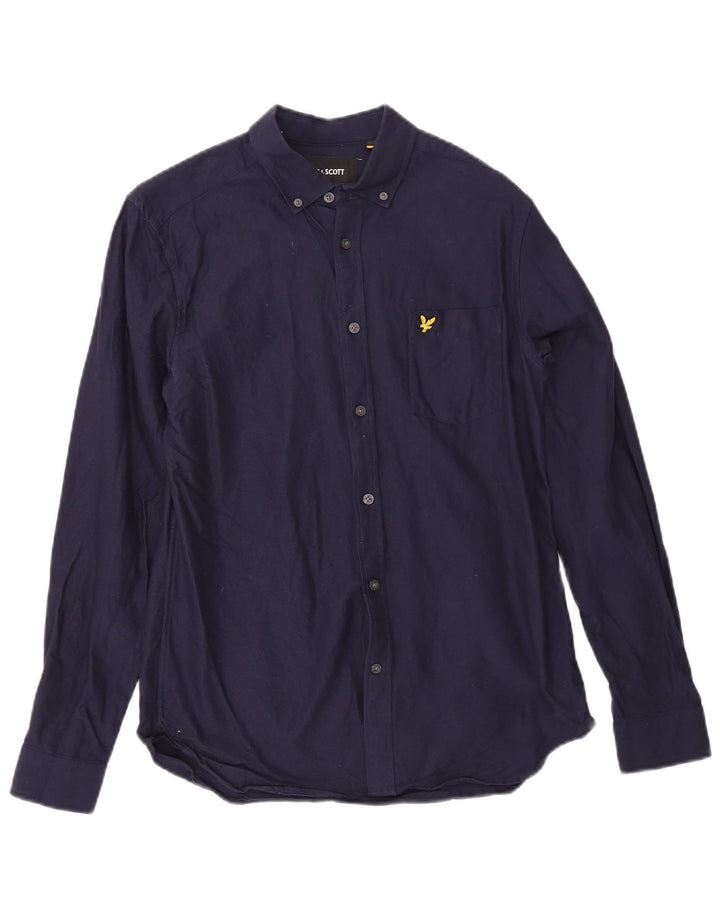 Ανδρικό πουκάμισο Lyle & Scott Μικρό Βαμβακερό Navy Blue