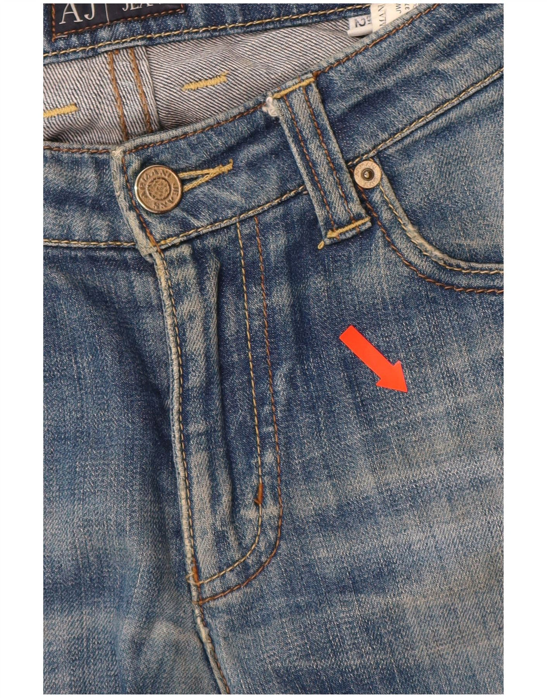 ARMANI Γυναικείο Indigo Straight Jeans W27 L28 Blue Cotton