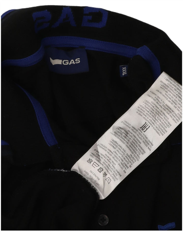 Ανδρικό πουκάμισο Polo Gas 3XL Μαύρο βαμβακερό