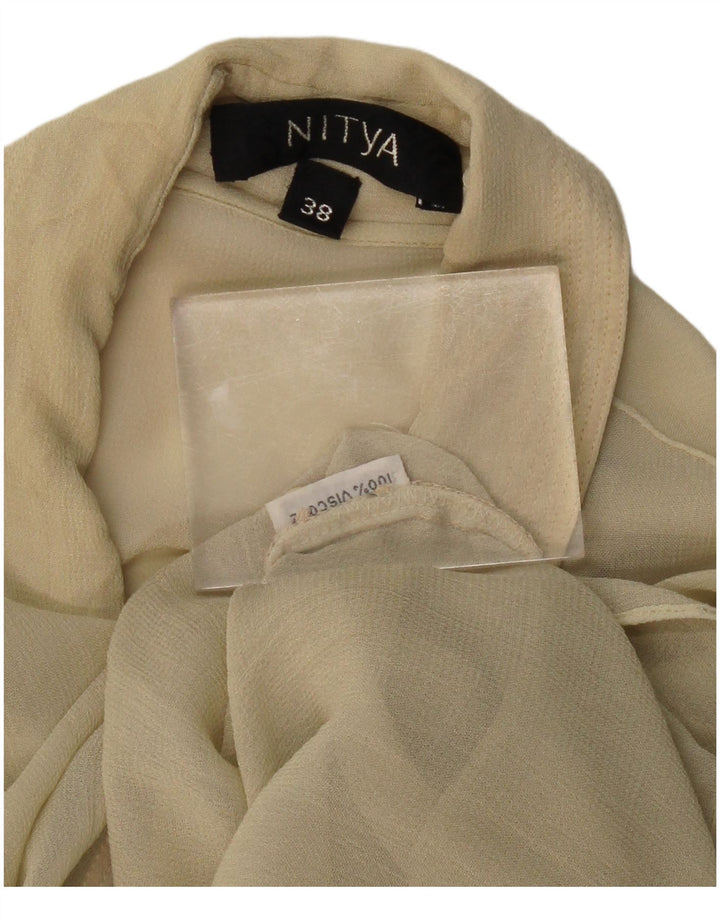 Nitya Γυναικεία Μπλούζα See Through πουκάμισο EU 38 Medium Beige Viscose