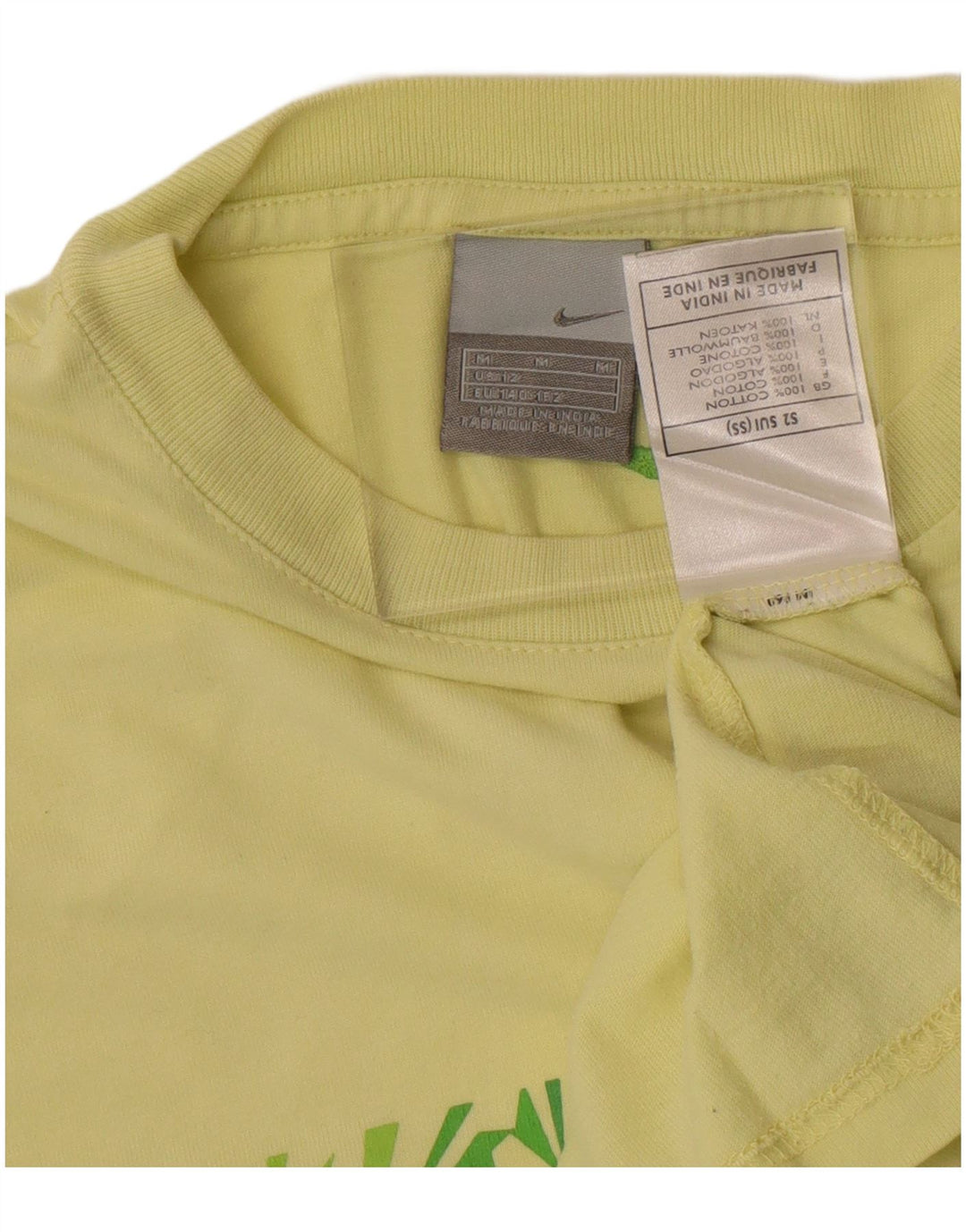 Μπλουζάκι Nike Boys Graphic T-shirt 10-11 ετών, μεσαίο κίτρινο βαμβακερό