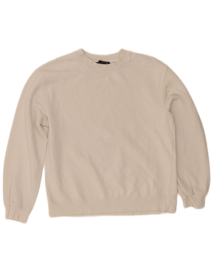 Zara Γυναικεία φούτερ Crop Jumper UK 10 Small White