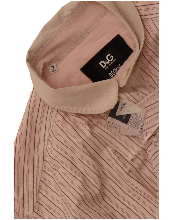 Dolce & Gabbana Ανδρικό πουκάμισο George Μέγεθος 39 15 1/2 Medium Beige ριγέ