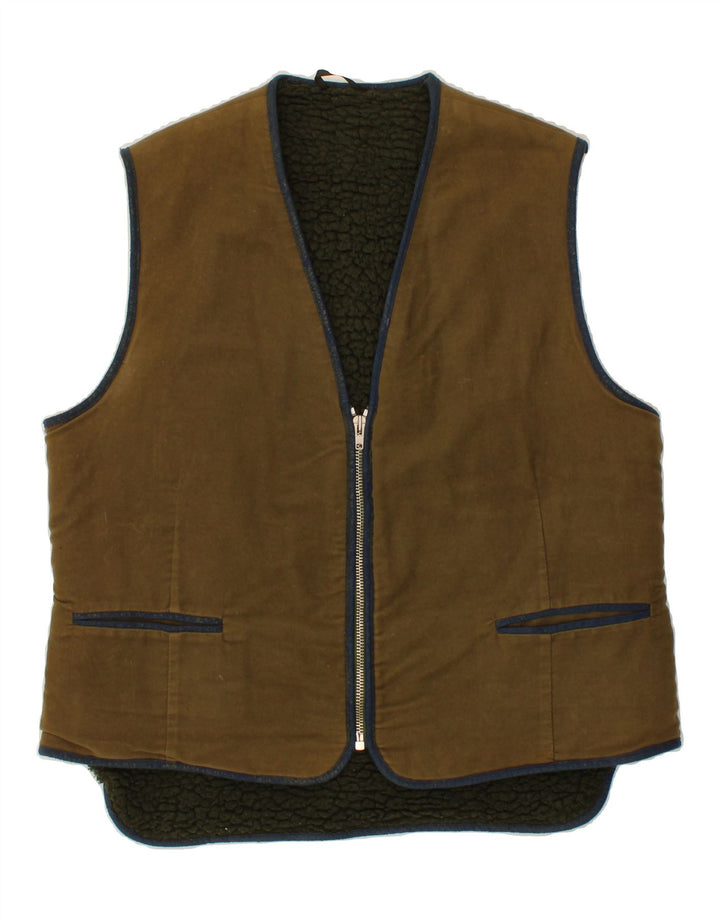 PIONEER Womens Gilet UK 18 XL Brown Polyester Vintage Pioneer and Second-Hand Pioneer from Messina Hembry 