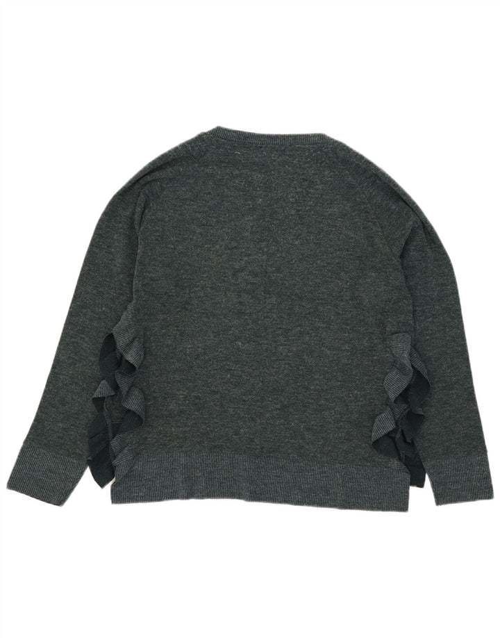 Zara Γυναικείο πουλόβερ με λαιμόκοψη UK 14 Medium Green