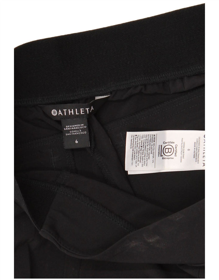 ATHLETA Γυναικείο κωνικό παντελόνι Chino US 6 Medium W30 L30 μαύρο πολυεστέρα