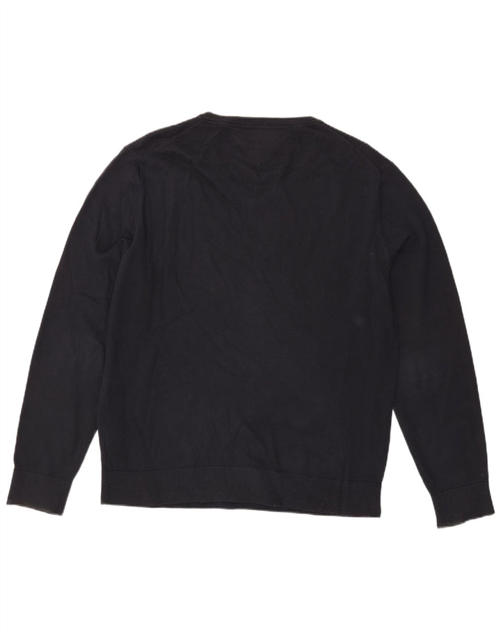 TOMMY HILFIGER Ανδρικό πουλόβερ με λαιμόκοψη με V λαιμόκοψη XL Μπλε βαμβακερό