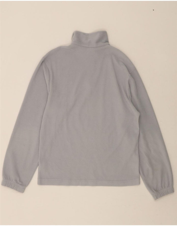 FILA Womens Zip Neck Fleece Jumper UK 10 Small Grey Polyester Vintage Fila and Second-Hand Fila from Messina Hembry 