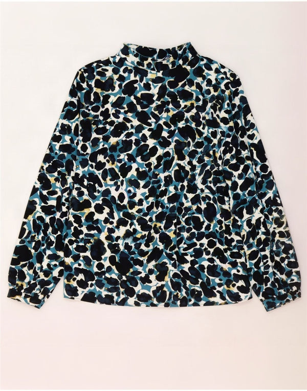 Zara γυναικεία μπλούζα με γραβάτα τοπ UK 10 Small πολύχρωμα Animal print