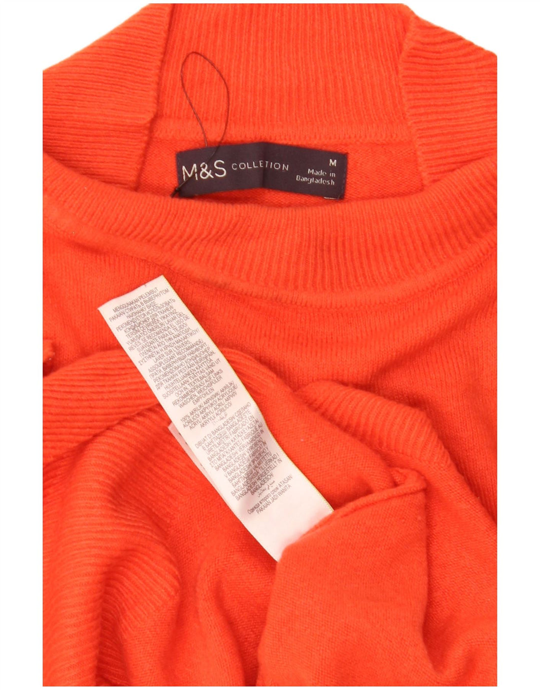 Marks & Spencer Γυναικείο πουλόβερ με λαιμό χελώνα UK 14 Medium Orange