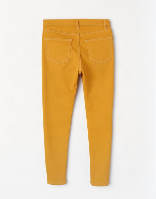 Topshop Γυναικείο Jamie Crop Skinny Jeans W28 L25 Κίτρινο βαμβακερό