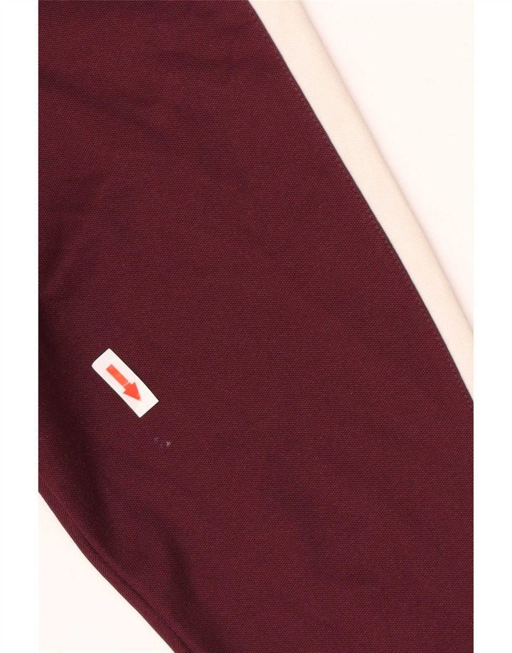 Fred Perry Boys αθλητική φόρμα Top Jacket 9-10 Years Medium Maroon Colourblock