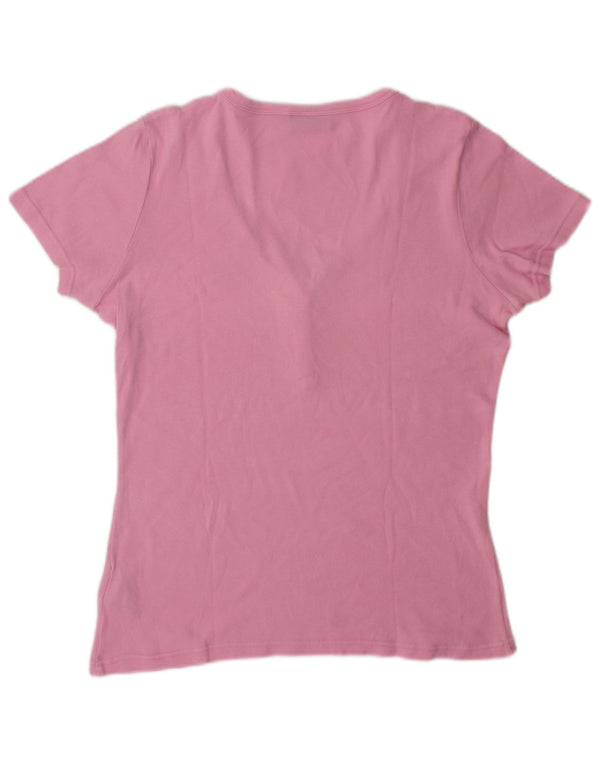 Fila Γυναικείο T-Shirt Top UK 14 Medium Pink Βαμβακερό