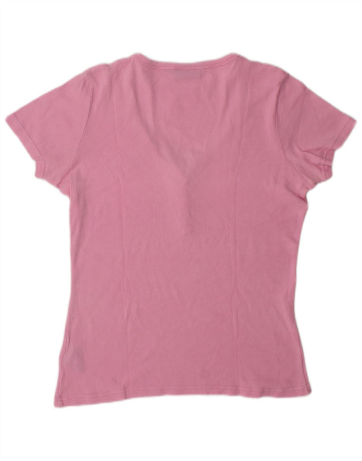 Fila Γυναικείο T-Shirt Top UK 14 Medium Pink Βαμβακερό