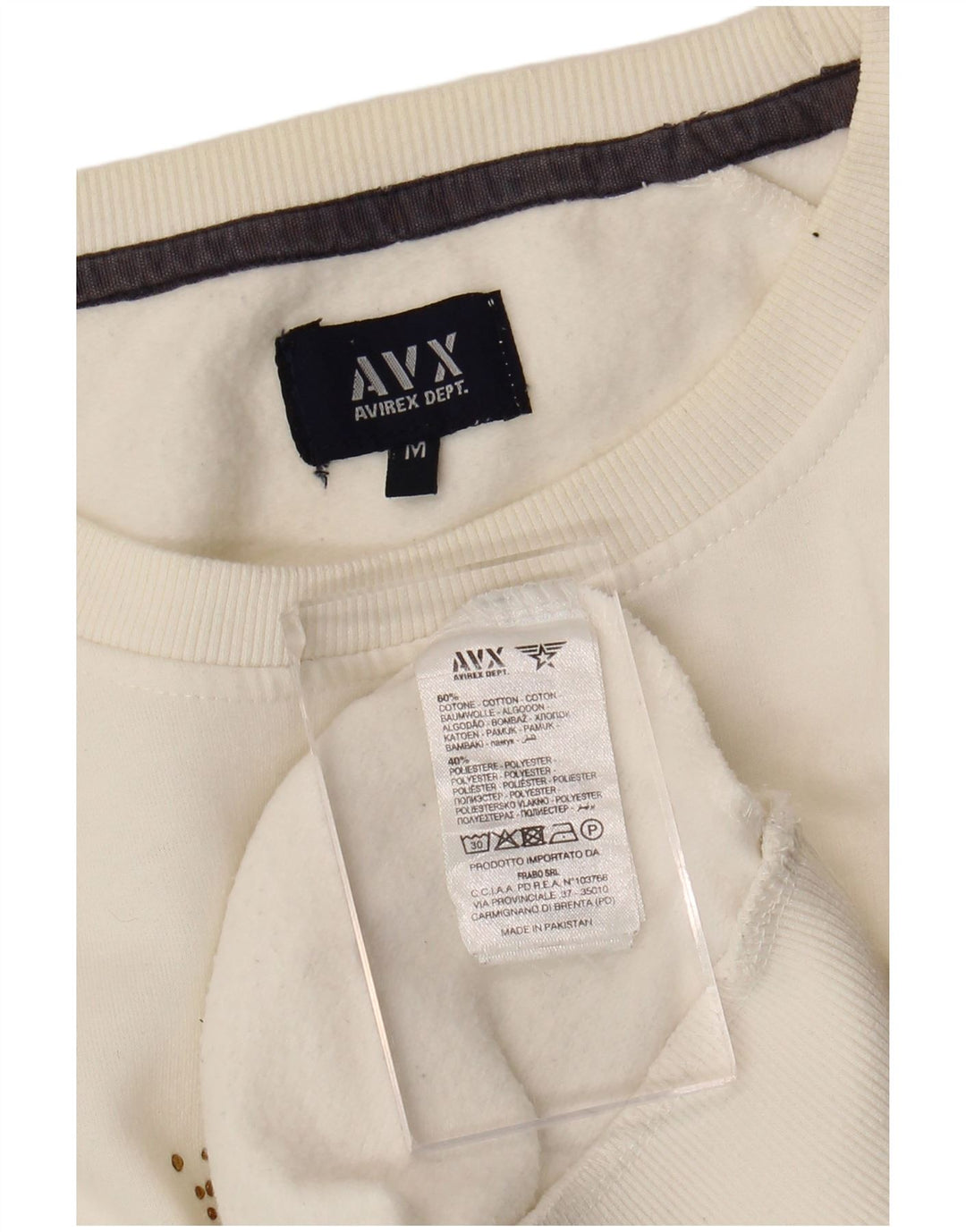 Γυναικείο Φούτερ Avirex Graphic Jumper UK 14 Μεσαίο λευκό βαμβακερό