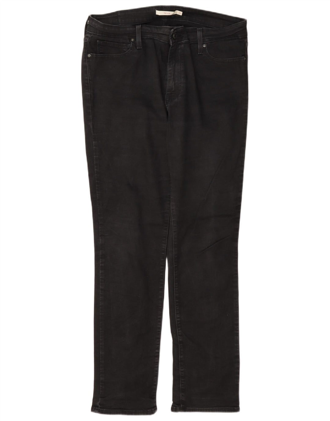 Levi's Womens 712 Slim Jeans W32 L32 Μαύρο βαμβακερό