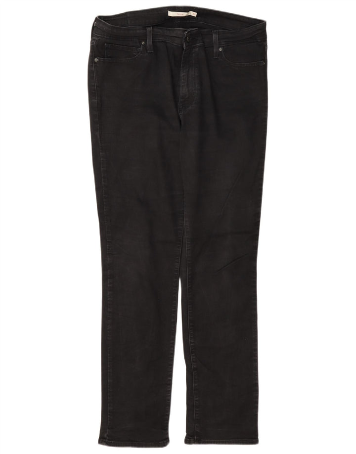 Levi's Womens 712 Slim Jeans W32 L32 Μαύρο βαμβακερό