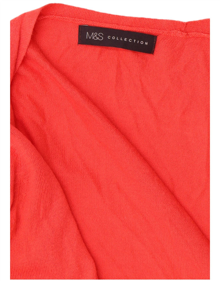 Marks & Spencer Γυναικεία ανοιχτή ζακέτα πουλόβερ UK 12 Medium Red